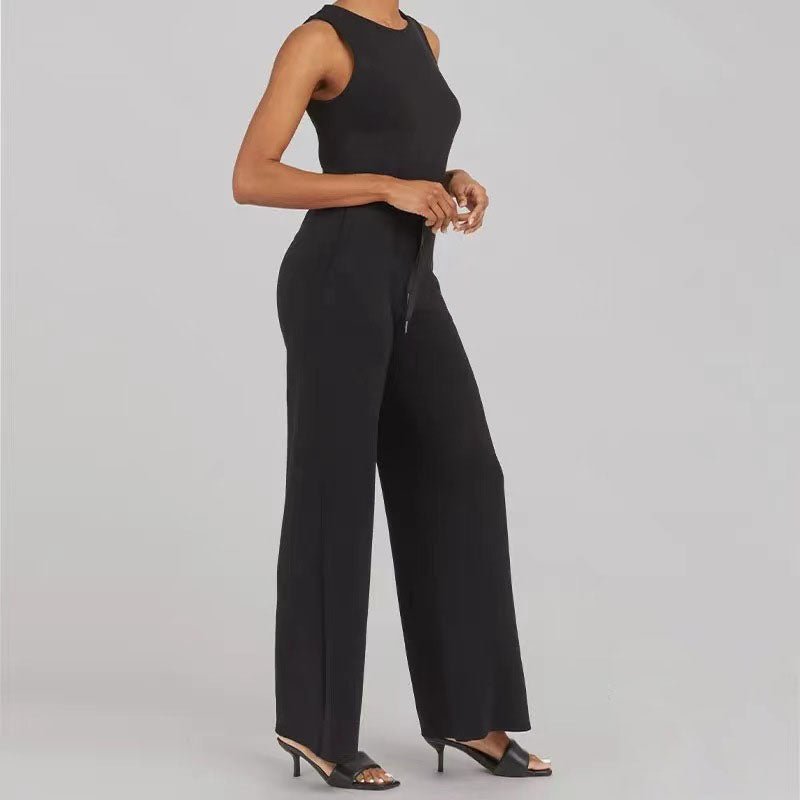 Women's Sleeveless Wide-Leg Jumpsuit