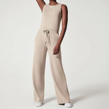 Women's Sleeveless Wide-Leg Jumpsuit - VibreMode