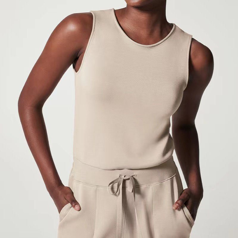 Women's Sleeveless Wide-Leg Jumpsuit