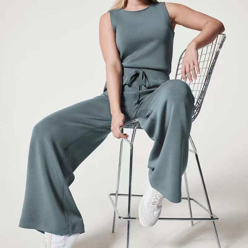 Women's Sleeveless Wide-Leg Jumpsuit