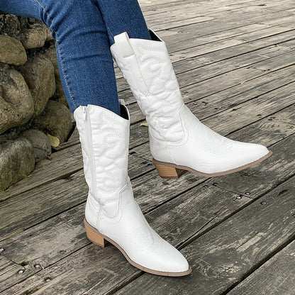 Women's Metallic Cowboy Boots Elegant