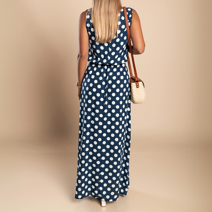 Women's Polka Dot Maxi Dress