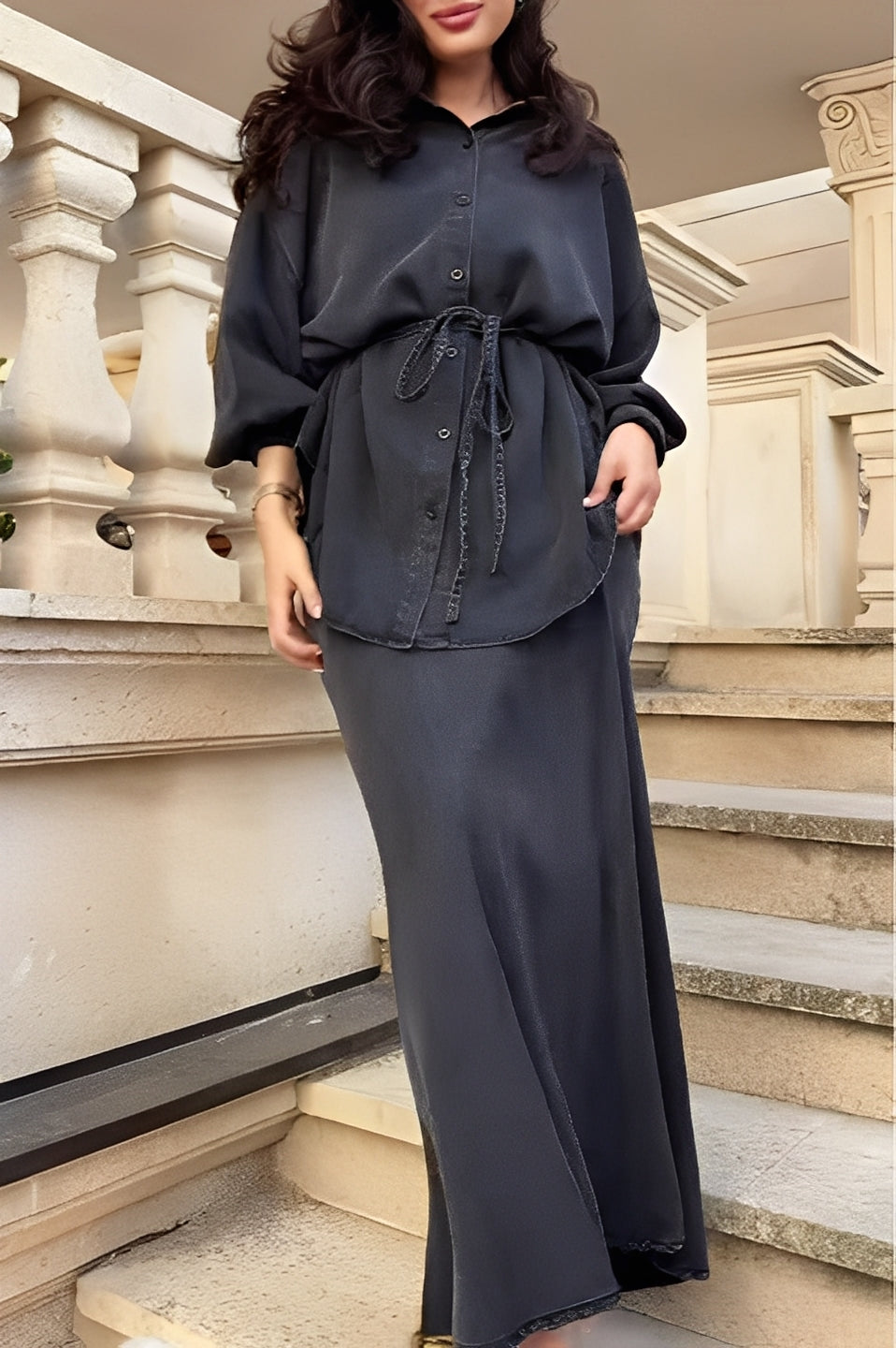 Women's Two-Piece Maxi Skirt Set - VibreMode