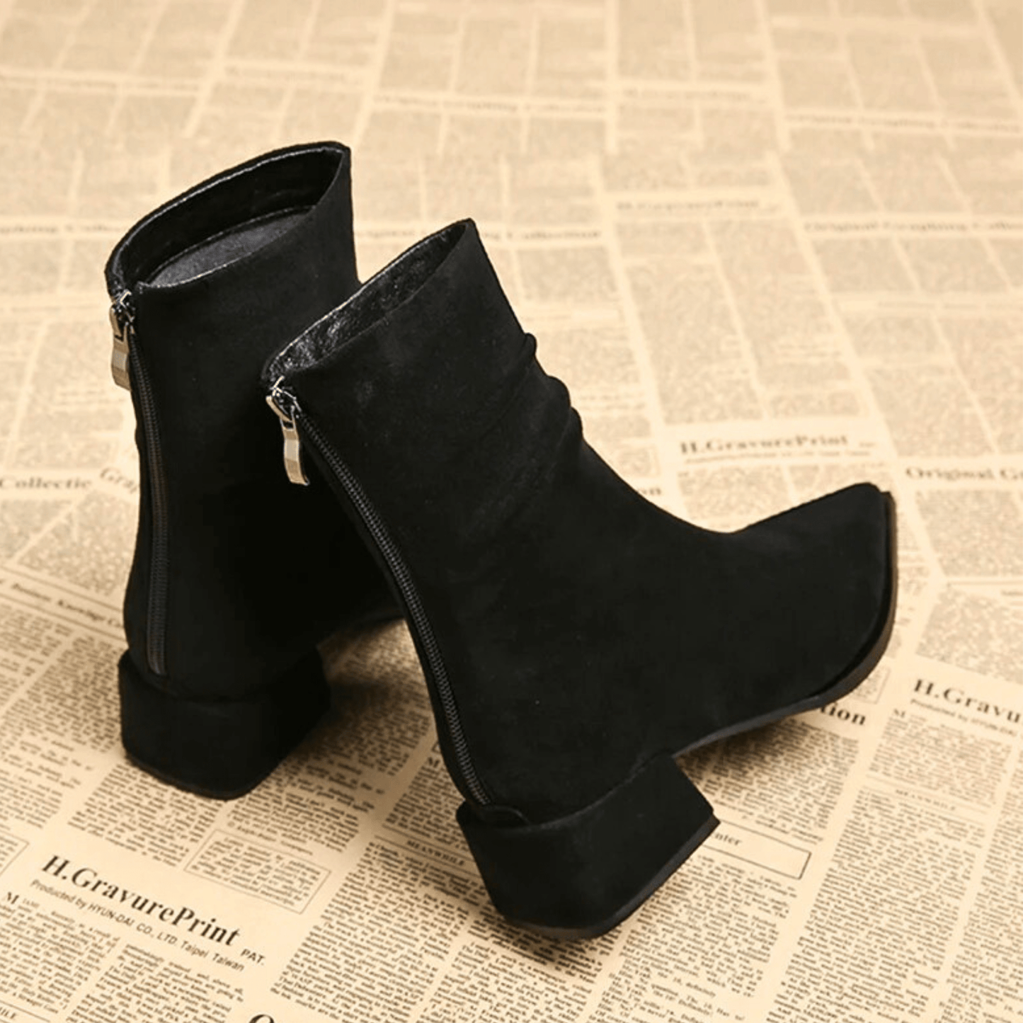 Women's Pointed Toe Block Heel Boots