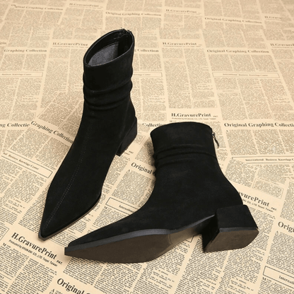 Women's Pointed Toe Block Heel Boots