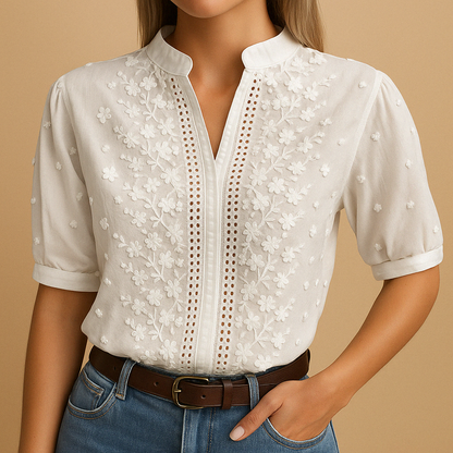 Women's Elegant White Blouse