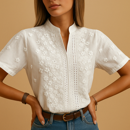 Women's Elegant White Blouse