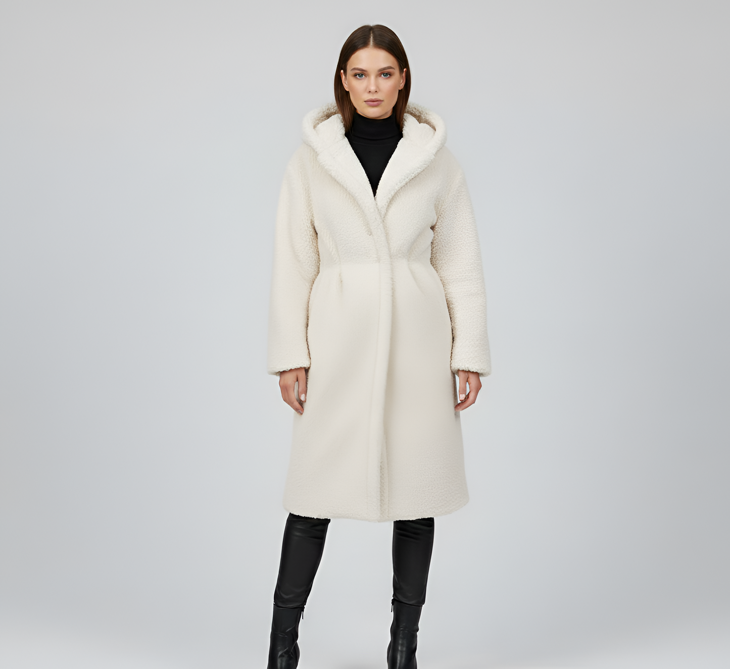 Women's Long Teddy Coat Plush Winter Parka