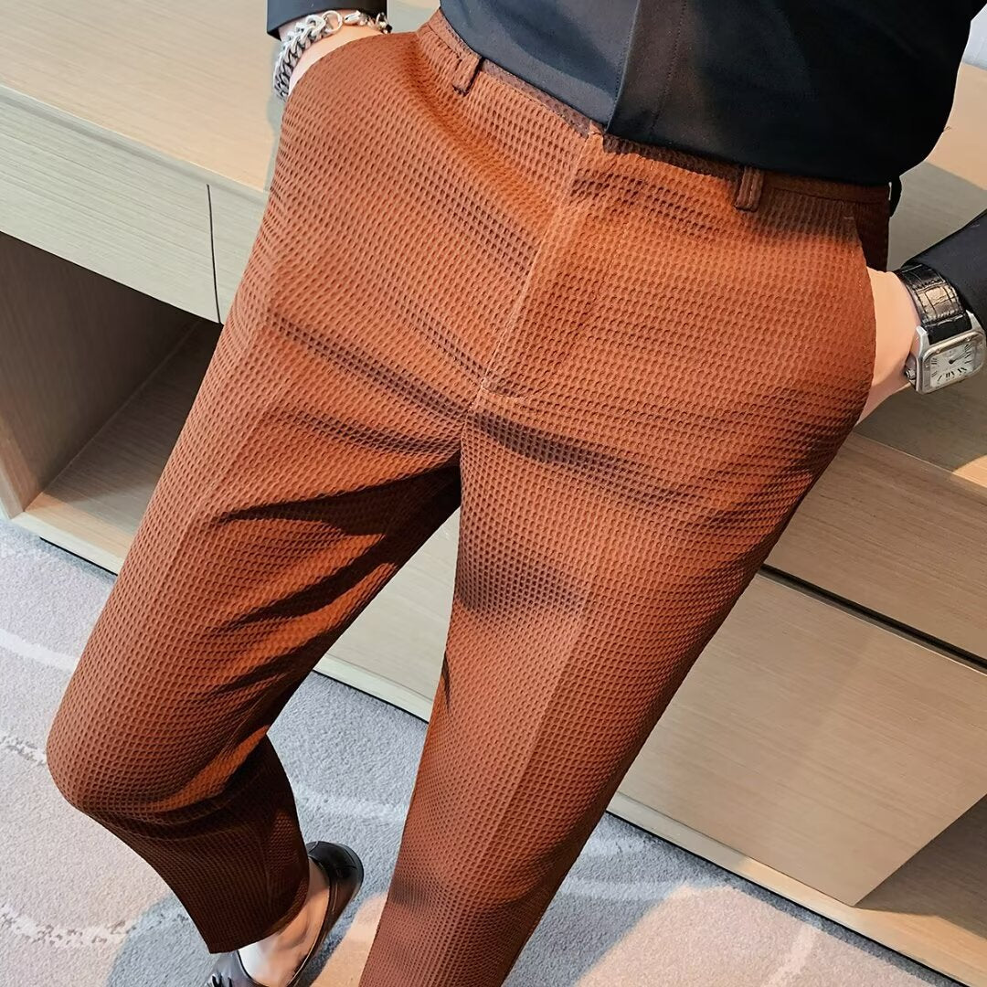 Image of Willard | Men's Slim Fit Textured Dress Pants