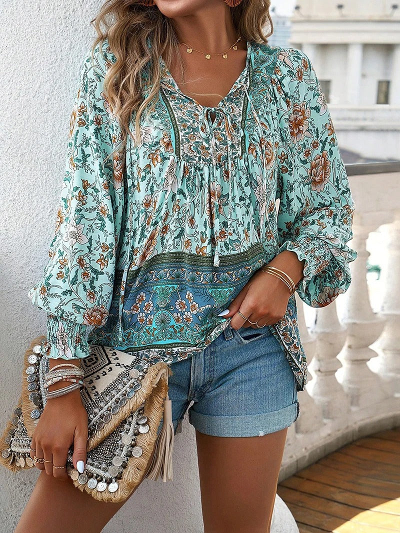 Image of Willow | Women's Long Sleeve Floral Blouse
