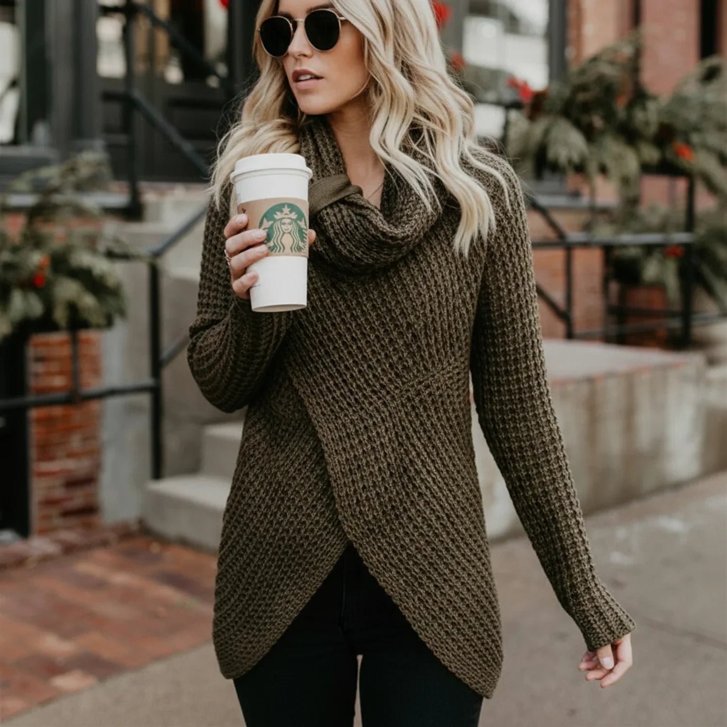 Women's Cozy Cardigan Wrap Front - VibreMode