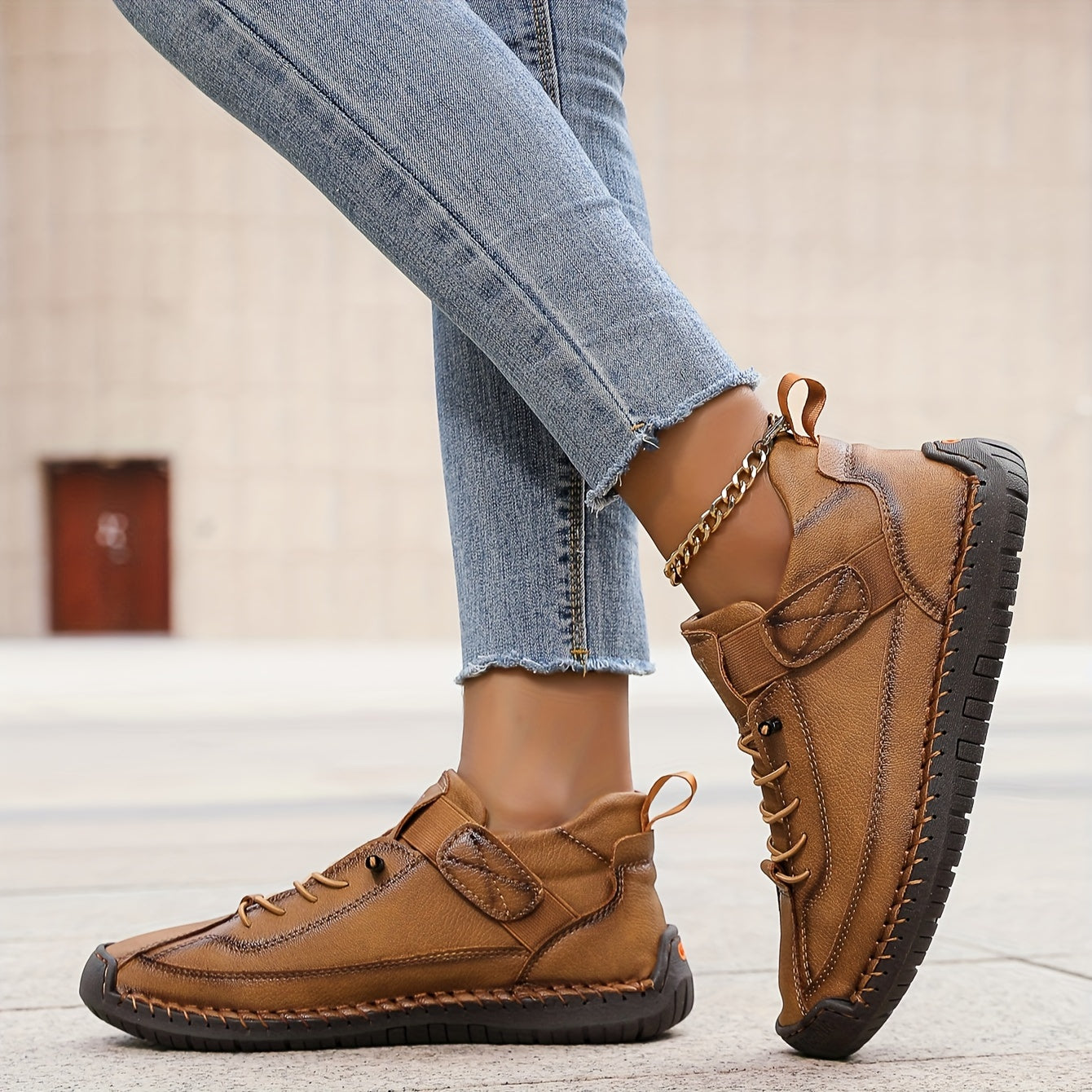 Image of Women's Lace-Up Ankle Sneakers