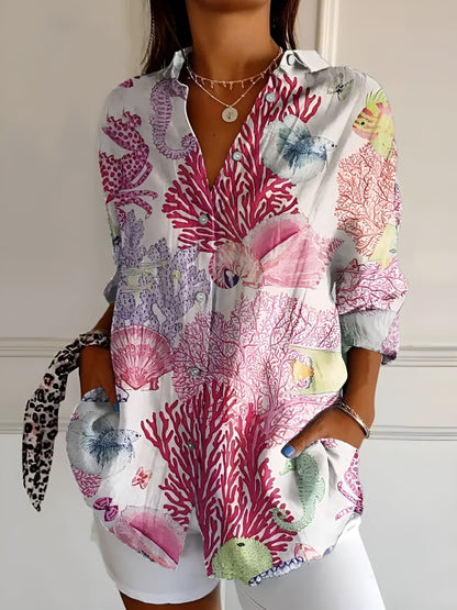Image of Women's Long Sleeve Button-Down Blouse
