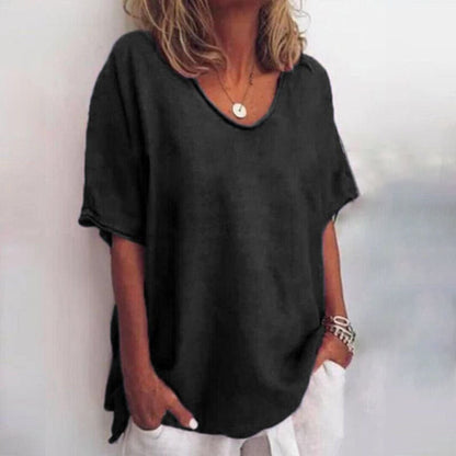 Image of Women's Oversized Short Sleeve Blouse