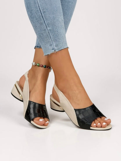 Women's Slingback Sandals Faux Leather Open Toe - VibreMode