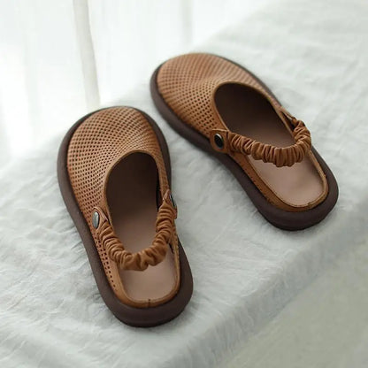 Women's Synthetic Slip-On Sandals Perforated Elastic - VibreMode
