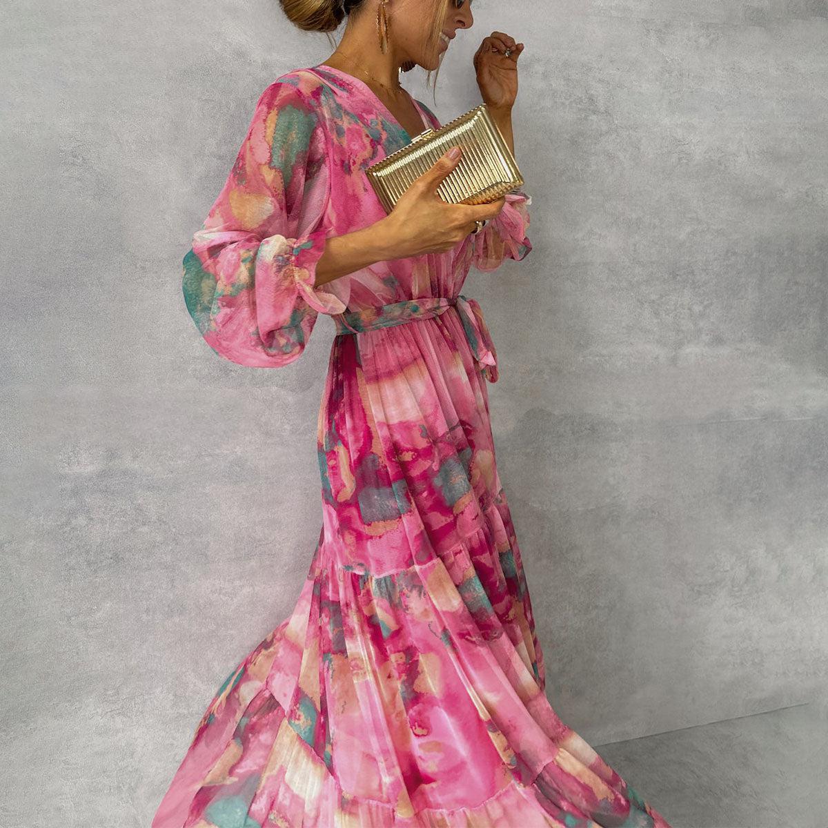 womens-woven-wrap-dress-with-tie-belt-and-v-neck-4