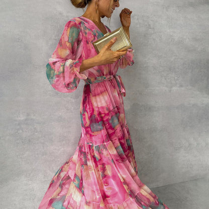 womens-woven-wrap-dress-with-tie-belt-and-v-neck-4