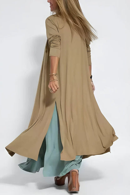 Women's Elegant Long Dress and Cardigan Set